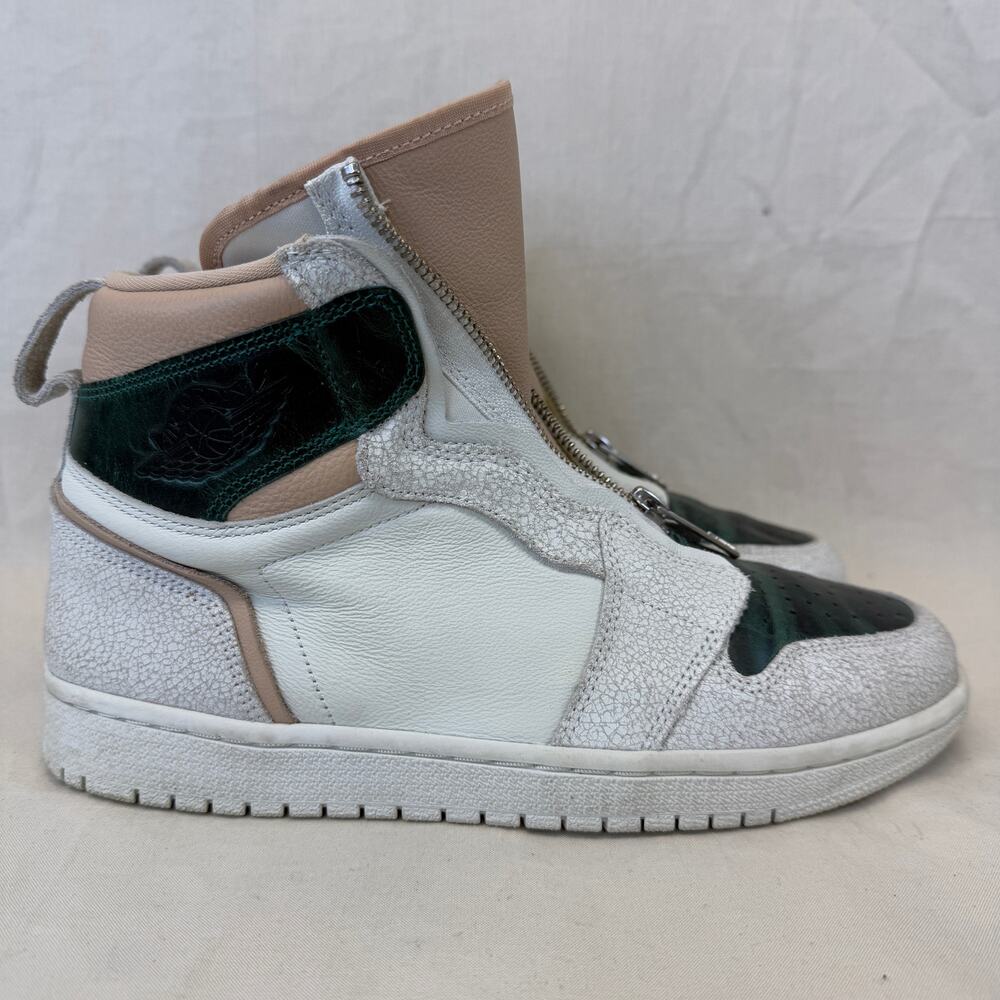 Jordan 1 Retro High Zip Mystic Green Womens Size 8.5 Leather Sneakers AQ3742-003 - Picture 2 of 9